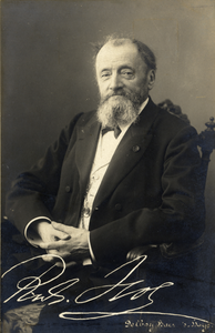 105045 Portret van Richard Hol, geboren Amsterdam 23 juli 1825, directeur van de Muziekschool te Utrecht, directeur van ...